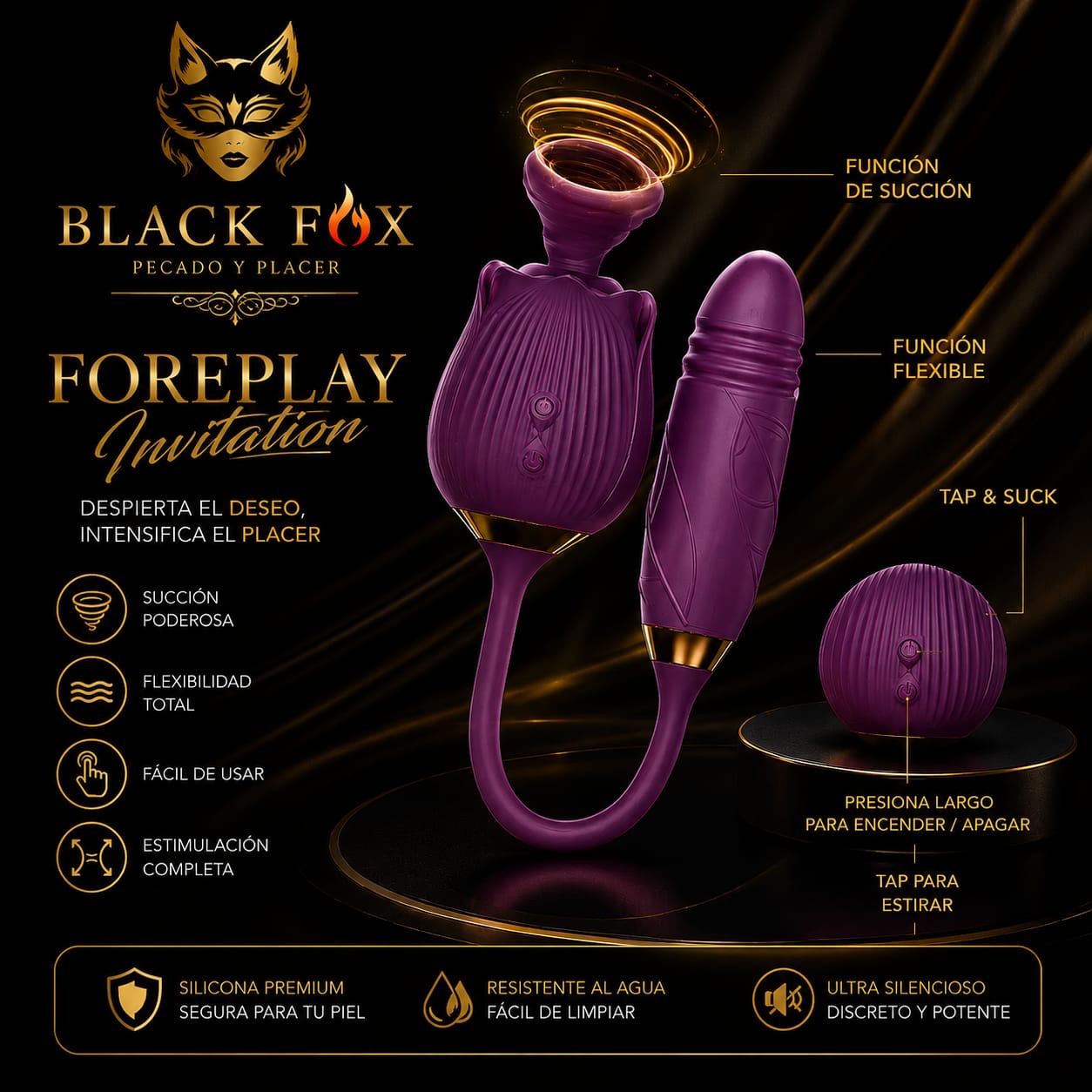 Rosa Succionadora Foreplay Púrpura