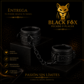 Esposas Negras de Cuero con Cadena