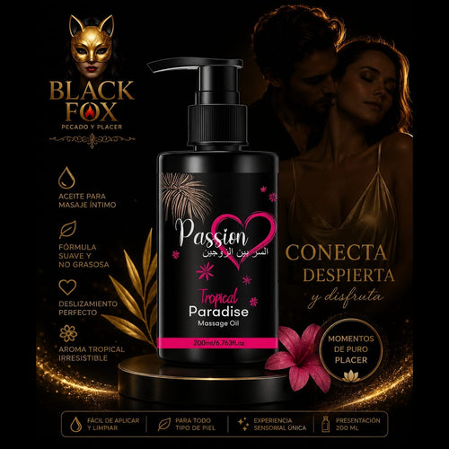 Aceite de masaje Passion Tropical Paradise 200 ml — Black Fox