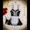 Disfraz de mucama negro y blanco — Black Fox