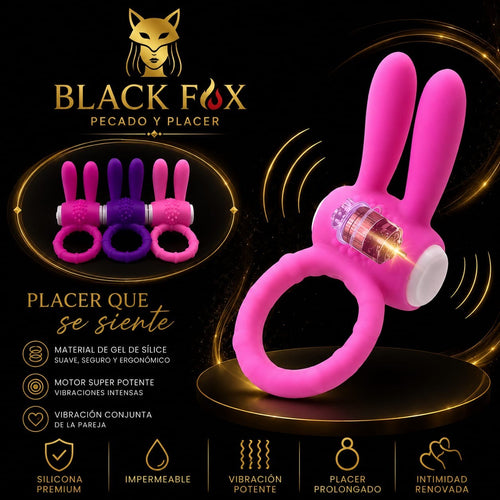 Anillo vibrador conejo — Black Fox