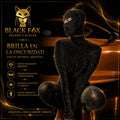 Catsuit Diamante Black Fox — mono de strass con capucha, efecto diamante