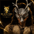 Máscara ciervo plateada con astas Black Fox