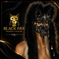 Máscara bestia con colmillos y pelaje negro Black Fox