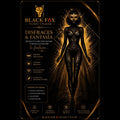 Bodysuit de encaje negro con velo — Black Fox